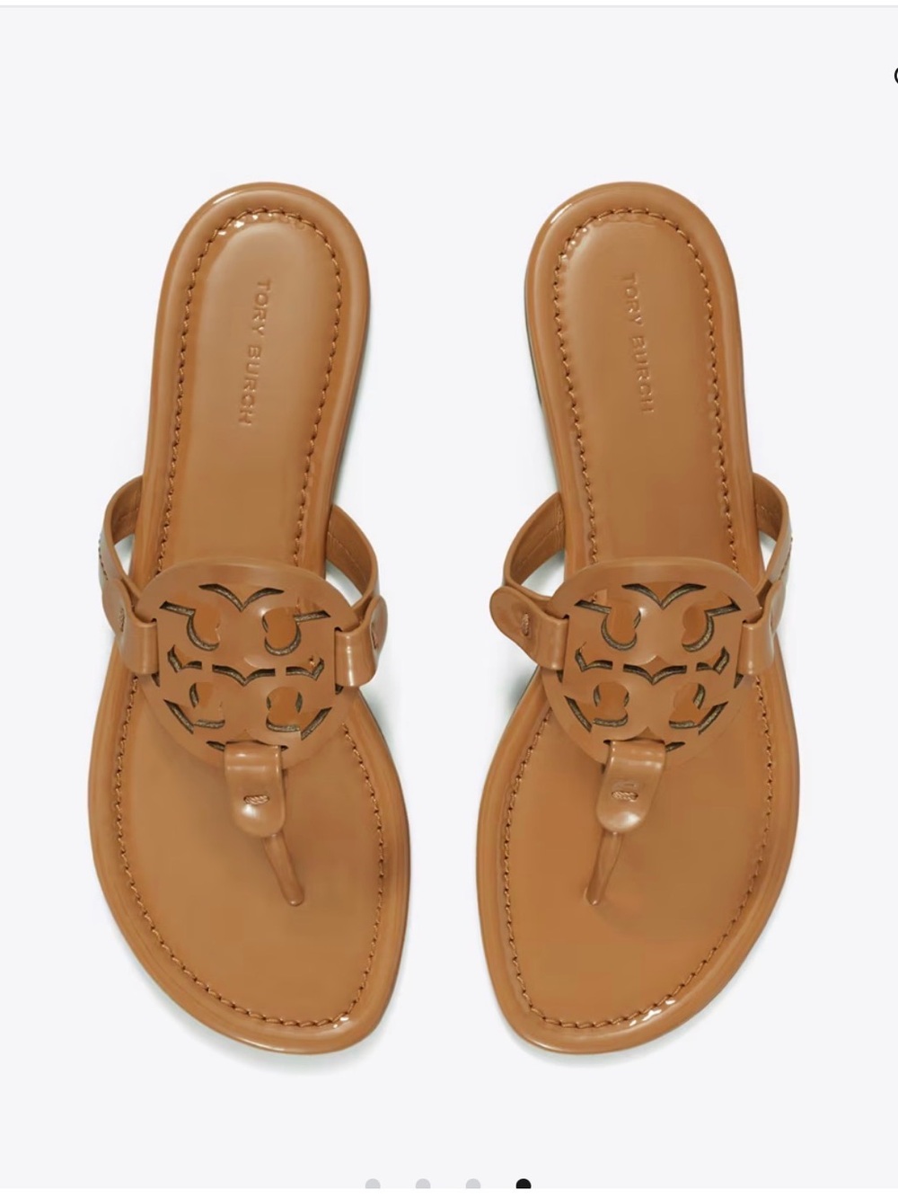 Tory Burch Miller Patent Sandal Tan Size 9